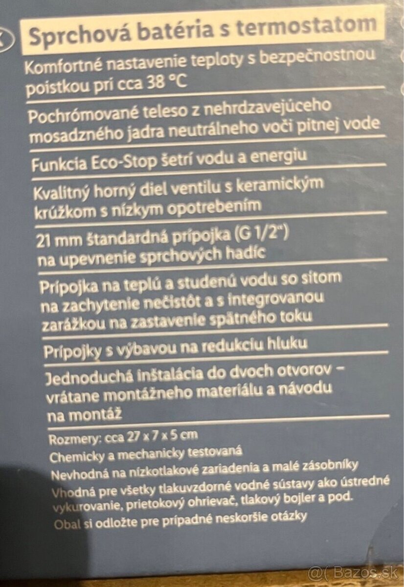 Sprchova bateria s Termostatom - 2