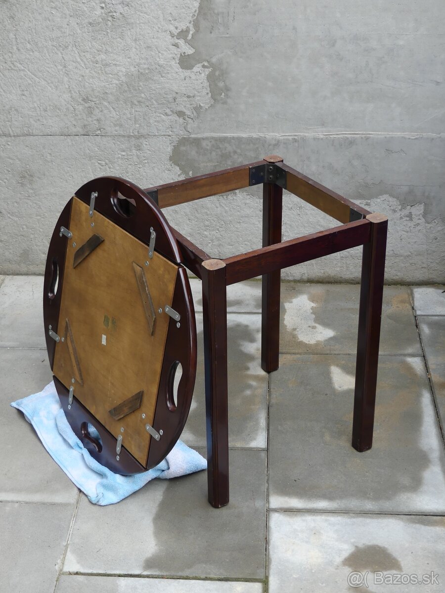 kolonialny konferencny stolik z masivu - Bombay company - 2