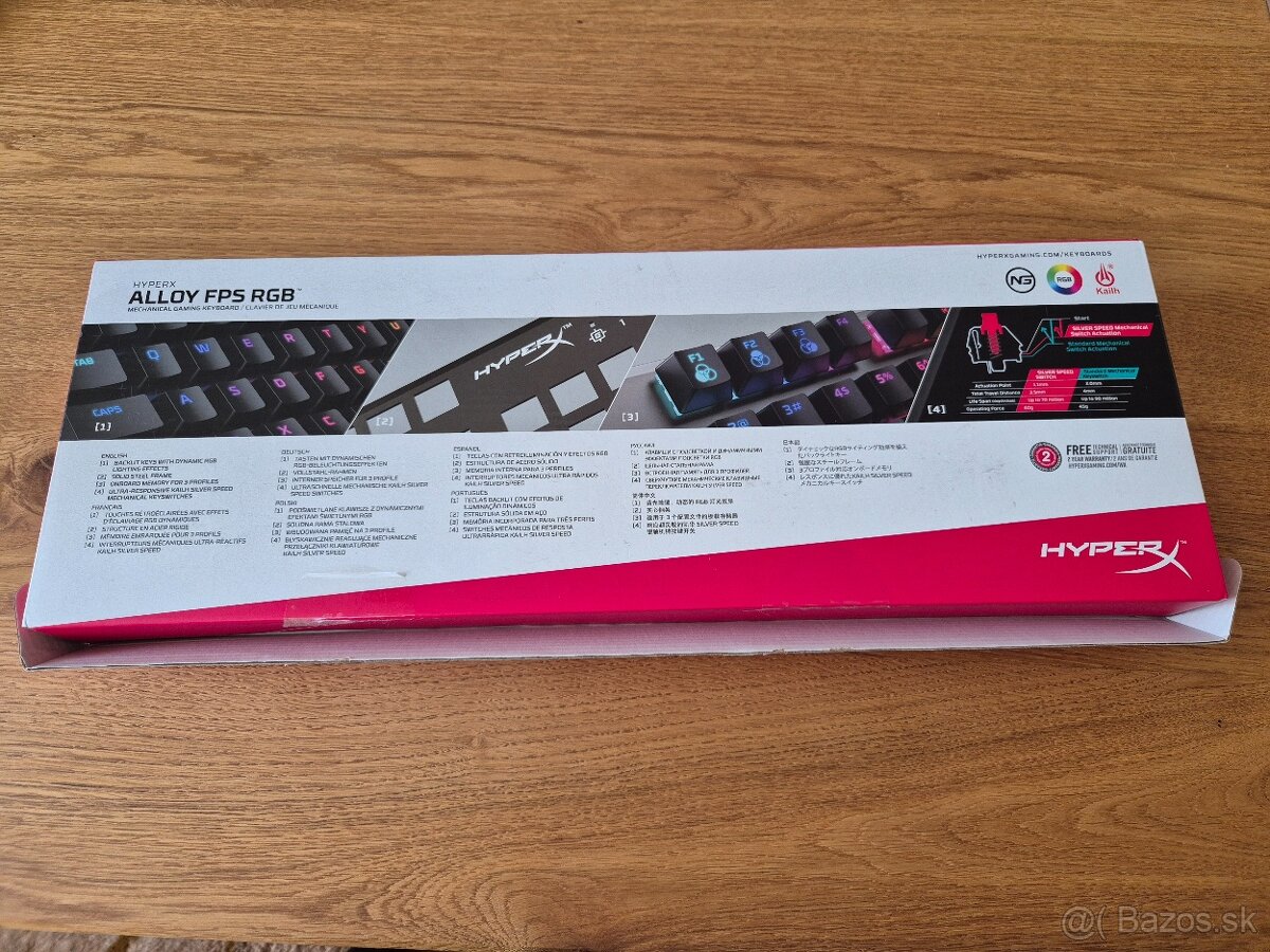 Predám HyperX Alloy FPS RGB Mechanical Gaming Keyboard - 2