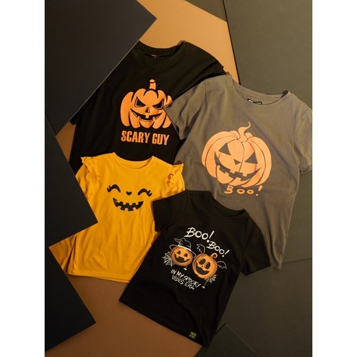 Tričko dámske sivé s potlačou helloween tekvice M - 2