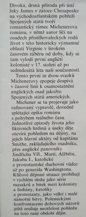 Predám James Albert Michener. Chesapeake I., II. - 2