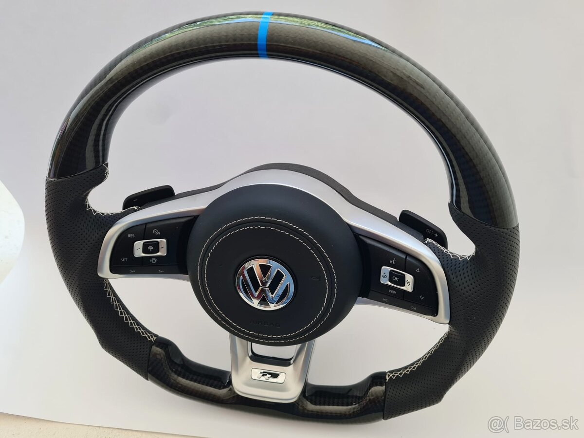 VOLANT VOLKSWAGEN R RLINE GTI - PERFOROVANA KOZA / KARBÓN - 2
