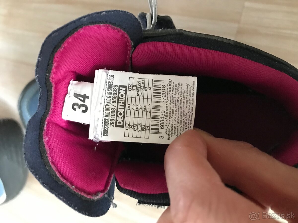 Predam 2x obute nepremokave topanky vel. 34 - 2
