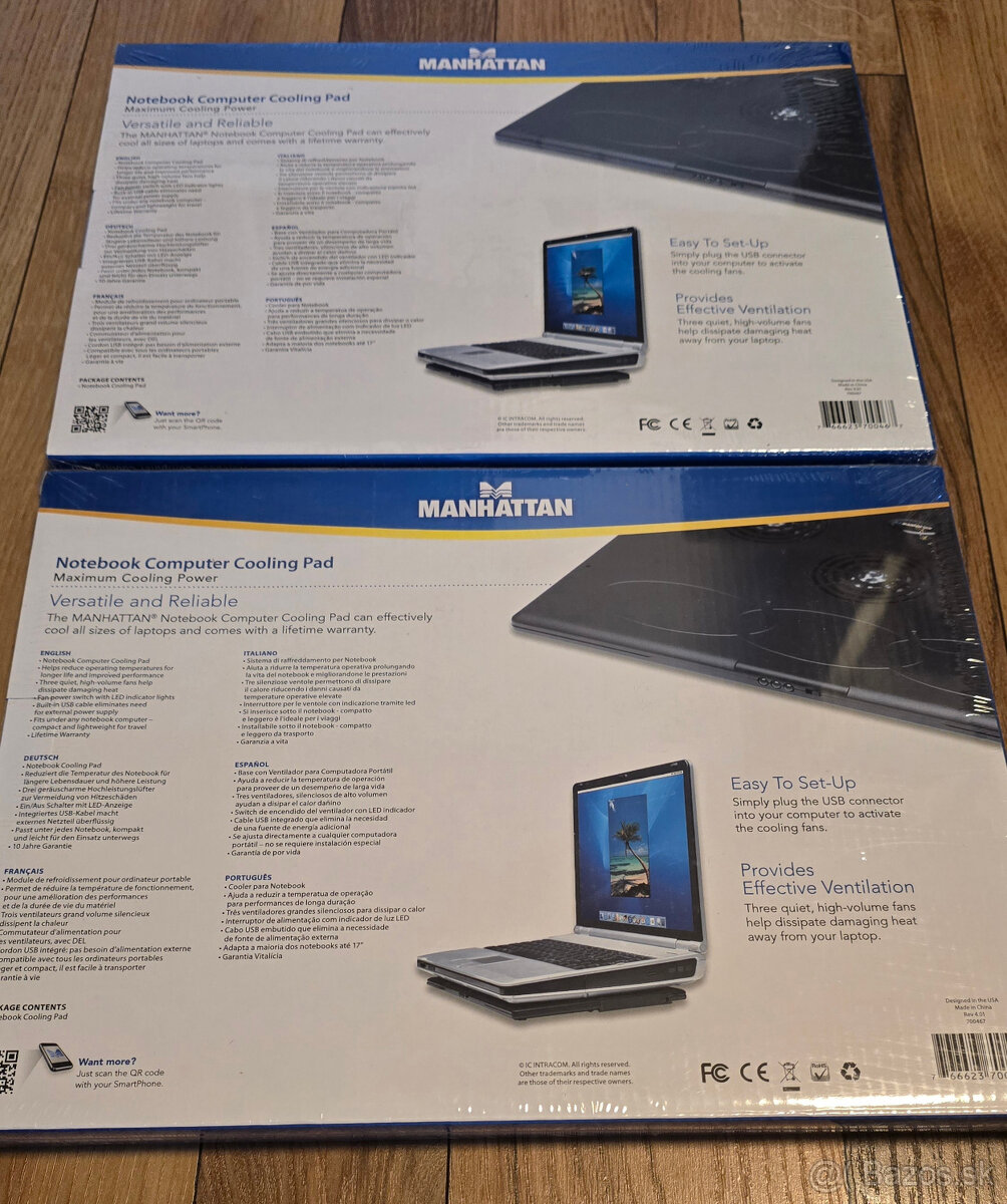 Chladiaca podložka Manhattan pod notebook, tri ventilátory - 2