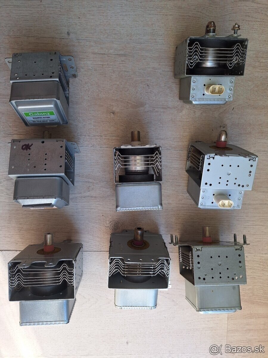 Magnetróny do mikrovlniek. - 2