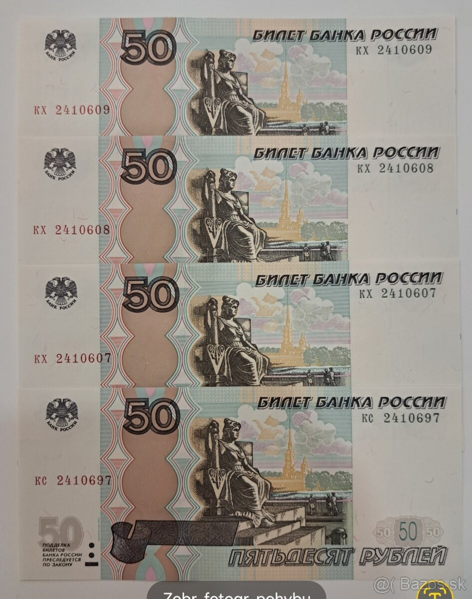 Mince bankovky Rusko UNC - 2