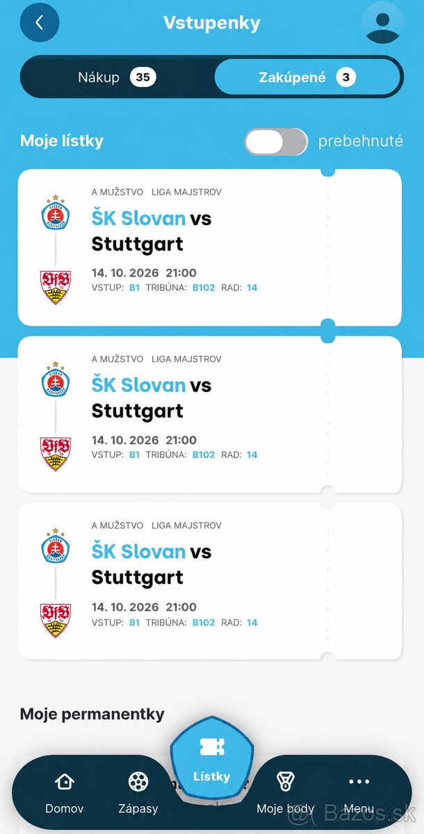Listky na Slovan vs Stuttgart - 2