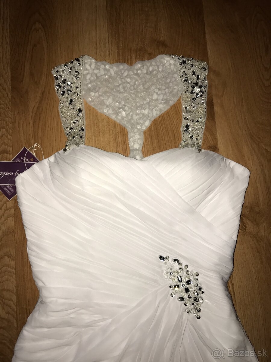 damske nove luxusne svadobne saty s krystalmi - 2