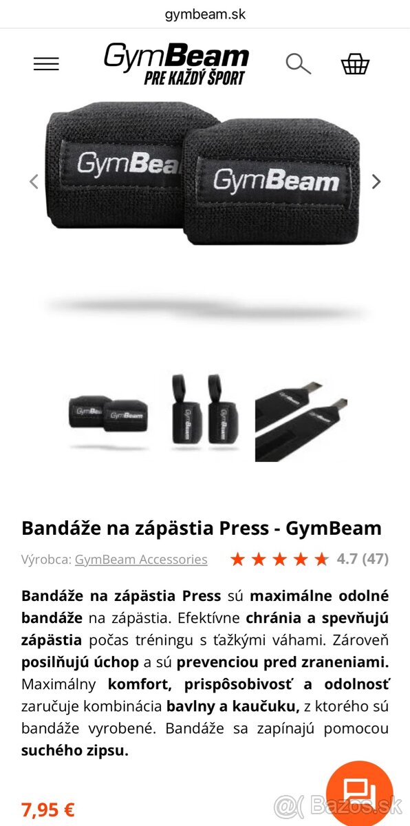 Bandáže na zápästie Gymbeam - 2