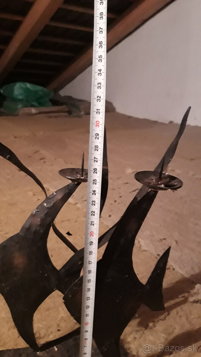 svietnik , kovový svietnik , ryby - 2