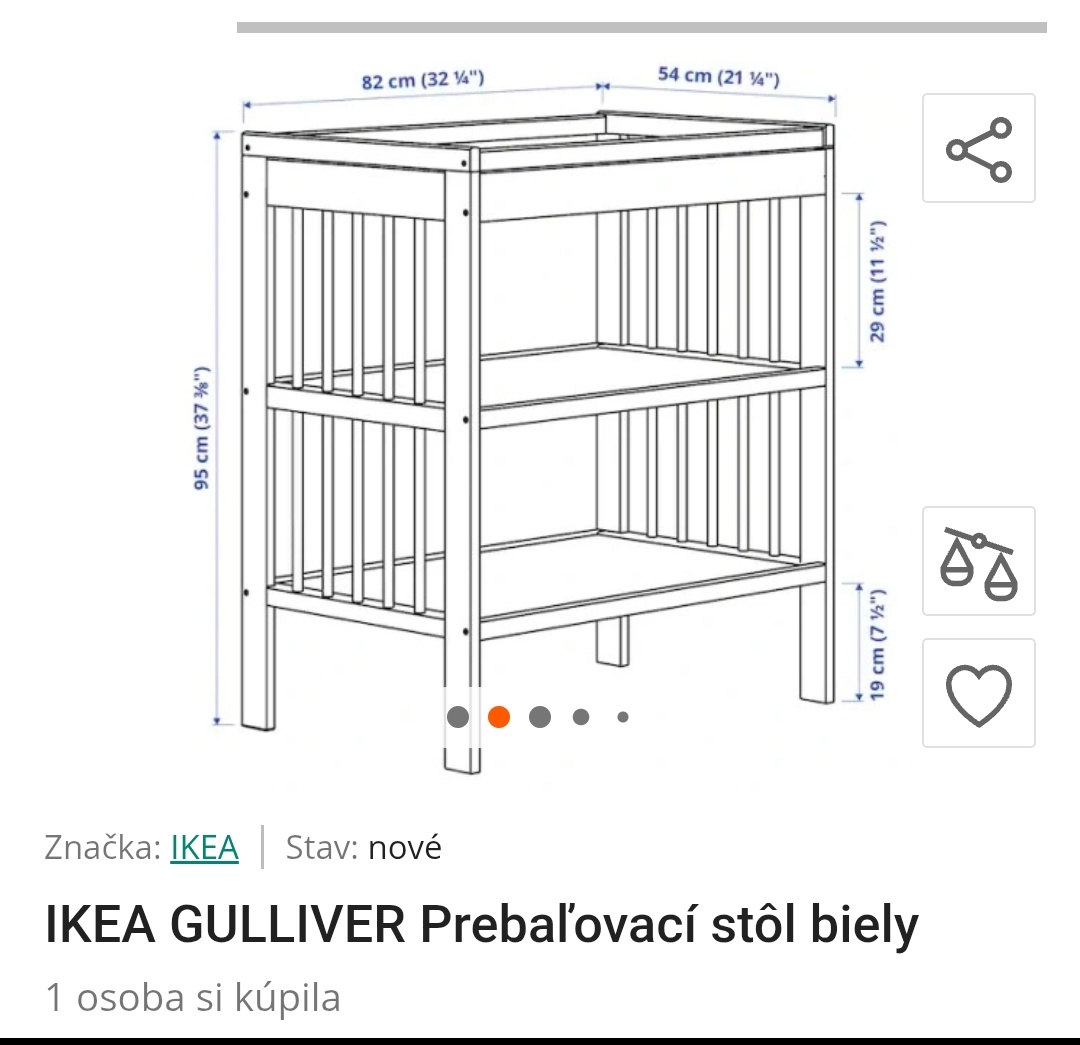 Prebaľovací pult IKEA Gulliver - 2