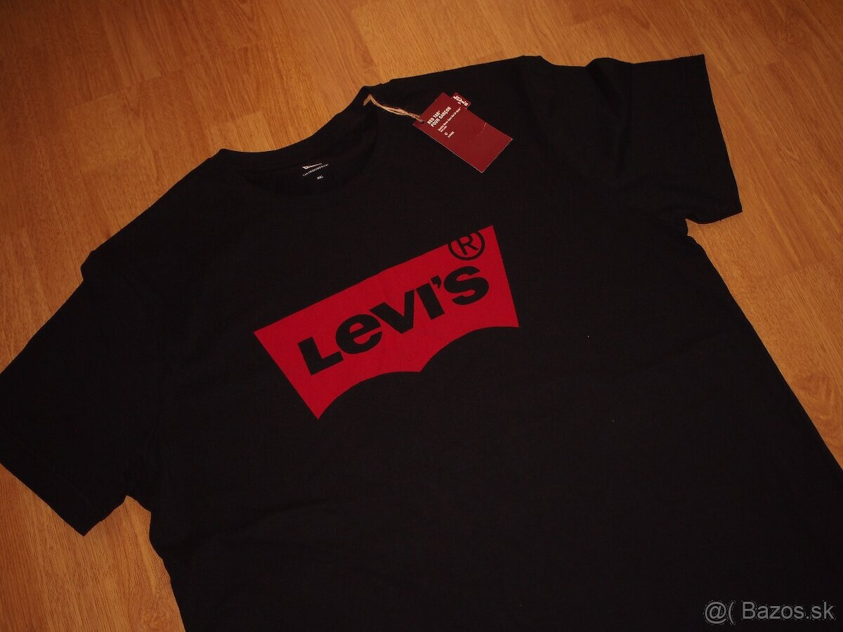 Levis pánske tričko čierne - 2