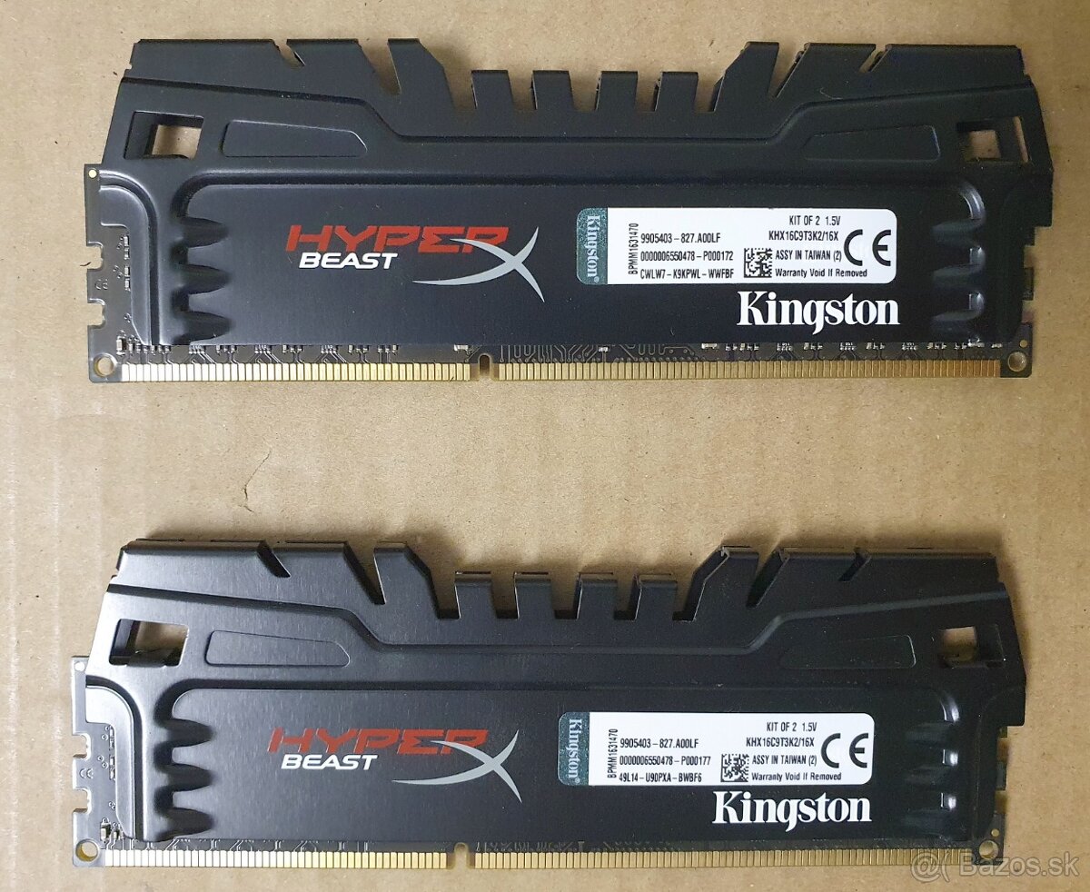 8GB DDR3 1600Mhz, 4GB DDR3 1333Mhz - 2