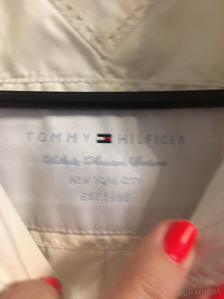 TOMMY HILFIGER originál snehobiela/damska bundicka L - 2
