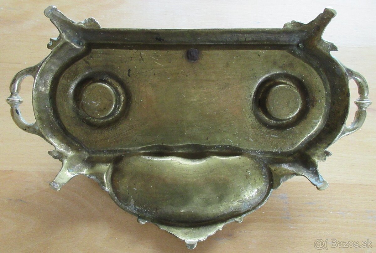 starožitný mosadzný kalamár - 2