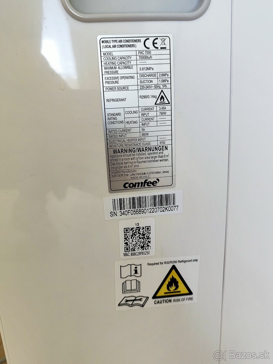Klimatizácia Comfee PAC 7000 - 2