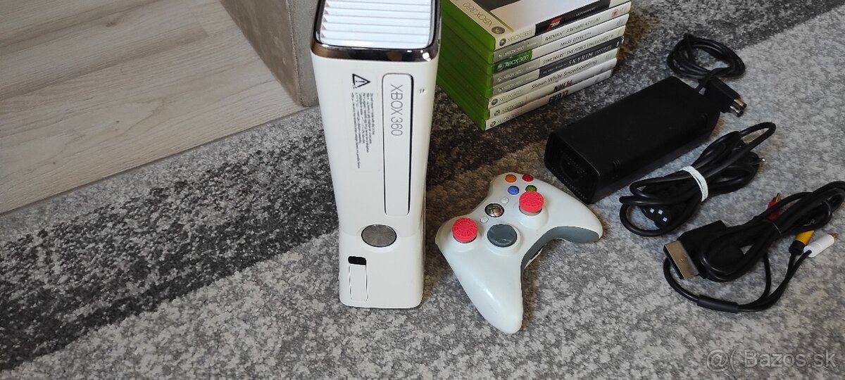 Xbox 360 slim white+hry - 2