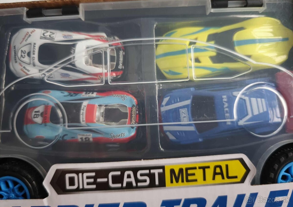 Nákladiak s prívesom s nákladom autami - 2