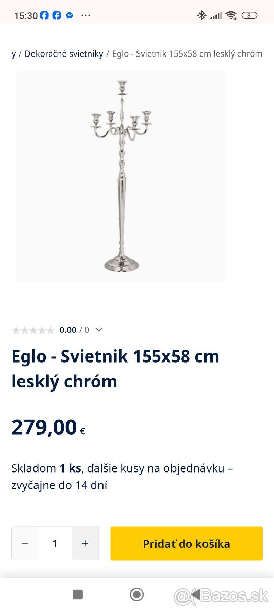 Predam 165cm, 7 ramenny svietnik - 2