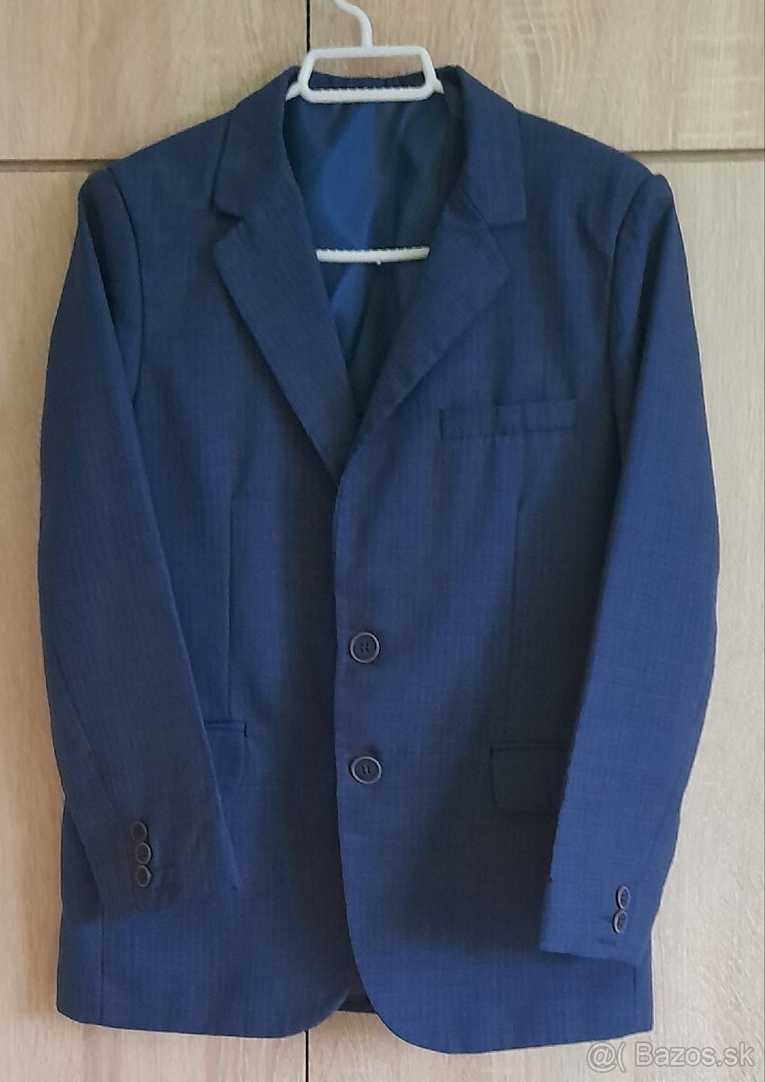 Tmavomodrý oblek pre chlapca 134/140 - 2