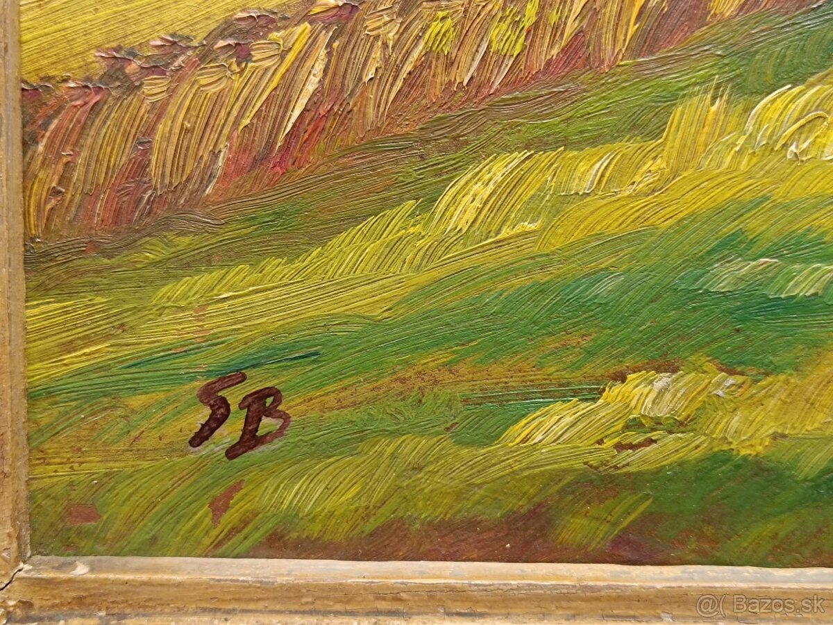 Obraz Boží muka 1950, olejomalba 58x80 - 2