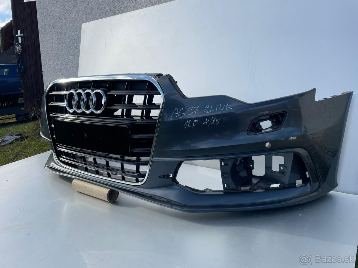AUDI A6 4G C7 - SLINE přední nárazník vč. masky - 2