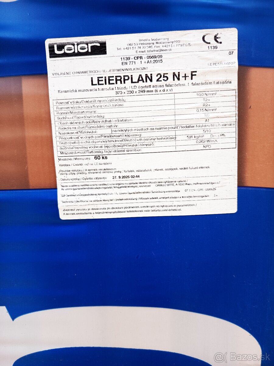 Predám 45ks Leier plán 25 - 2
