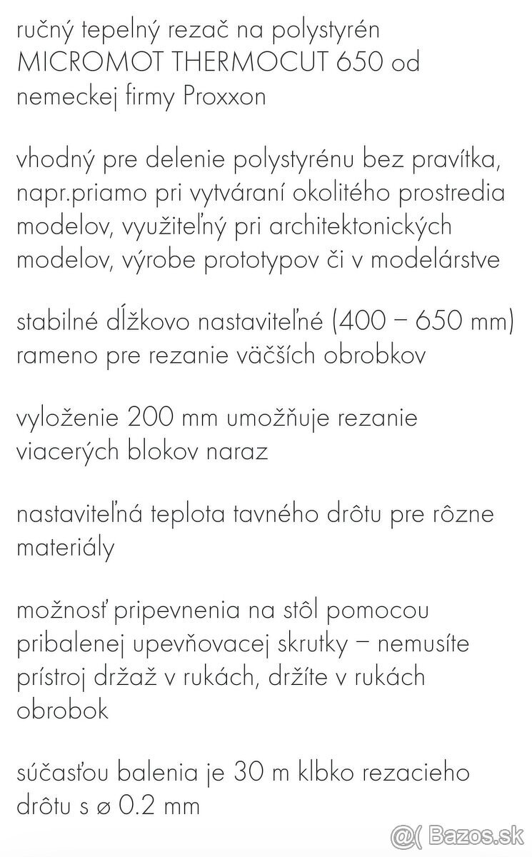 profi prenosná rezačka polystyrénu - 2