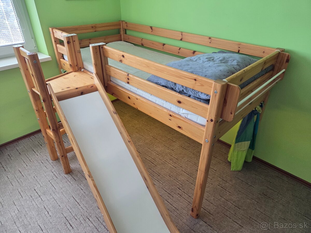 Detská postel so šmýklavkou FLEXA Classic - 2