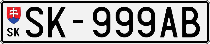ŠPZ / EČV typ 1/101 (1997-2004) - SK (Svidník) - 2