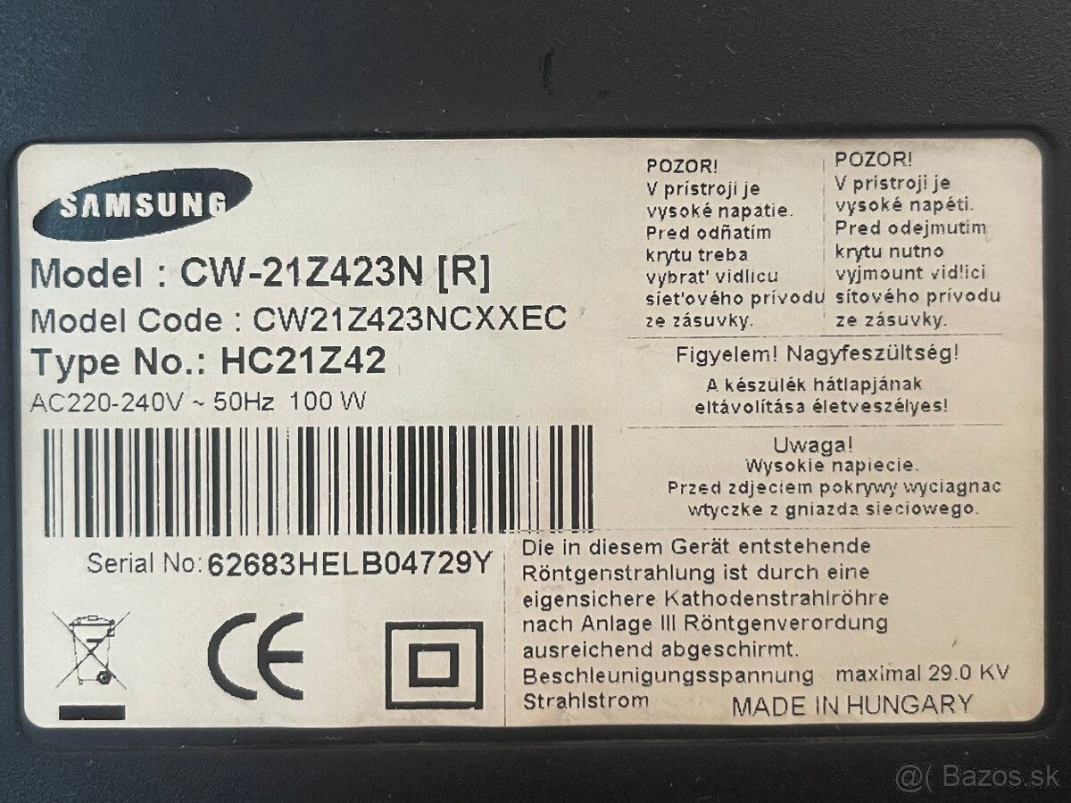Klasický TV Samsung. - 2