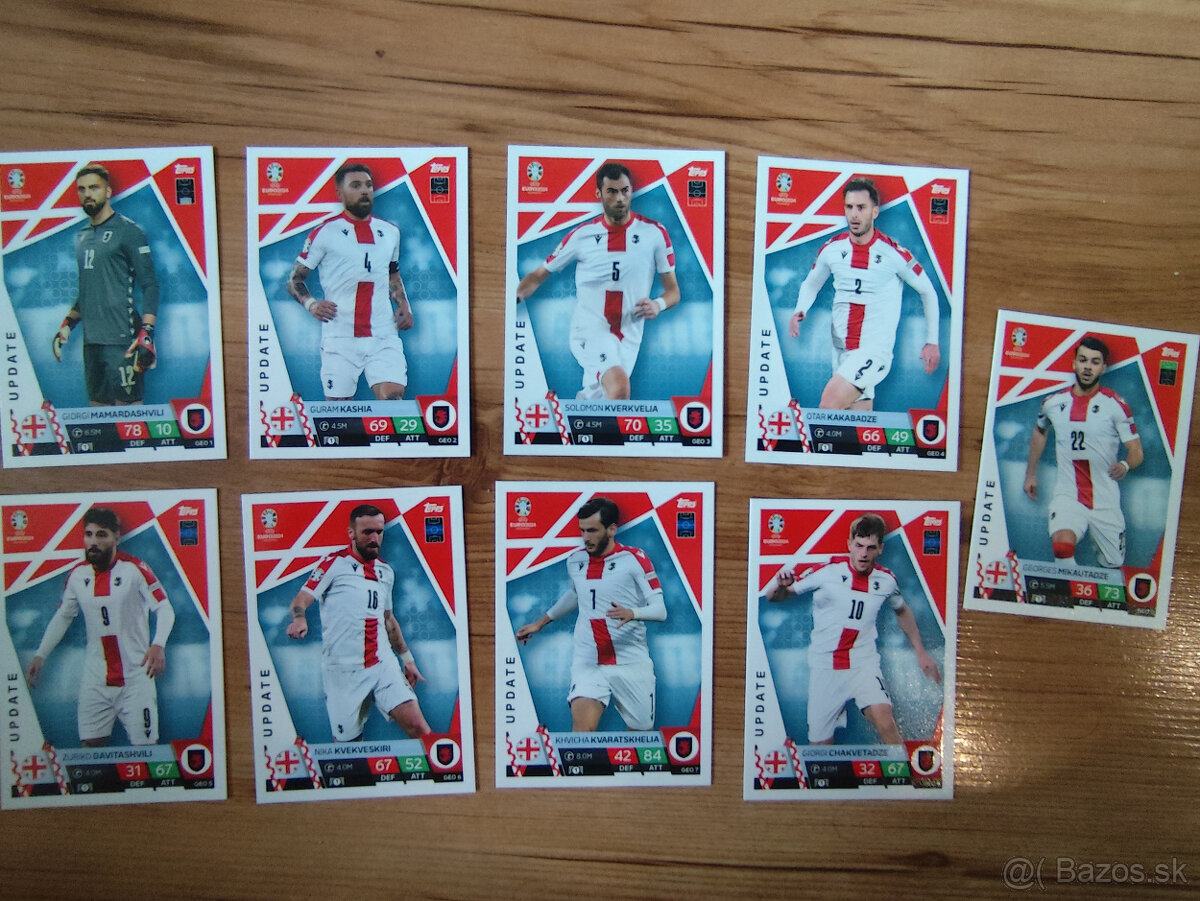 Futbalové kartičky Euro 2024 - dotlačenie Poľsko, Ukrajina.. - 2