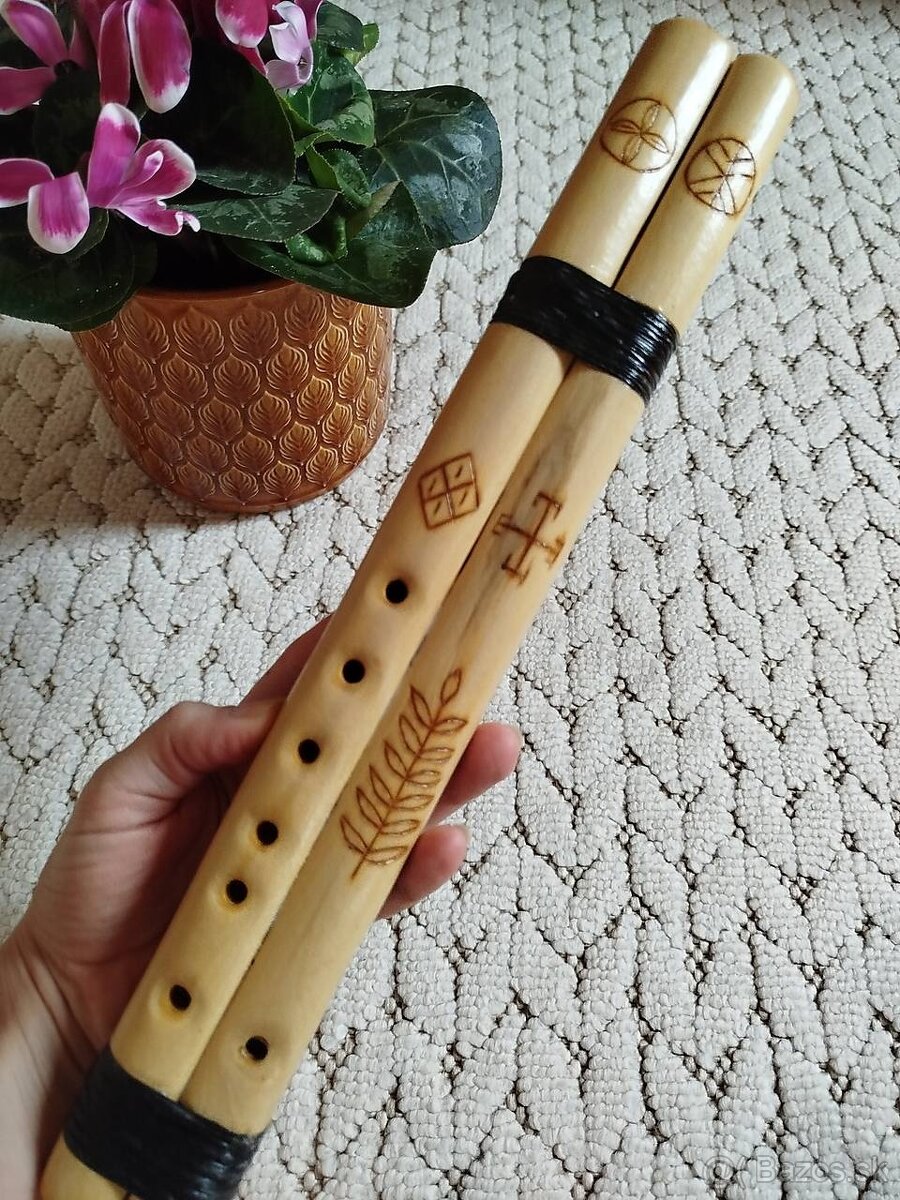 Drevené dvojité píšťaly - 2