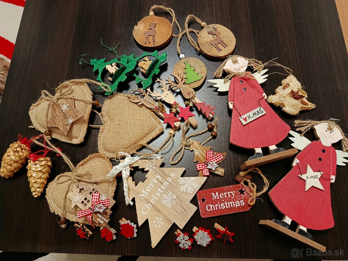 Rustikálny set Vianočných dekorácií - 2