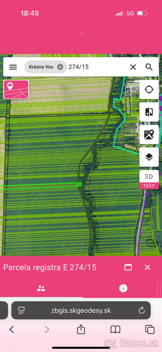 Predaj pozemku v obci Krásna Ves výmera 1246 m2 - 2