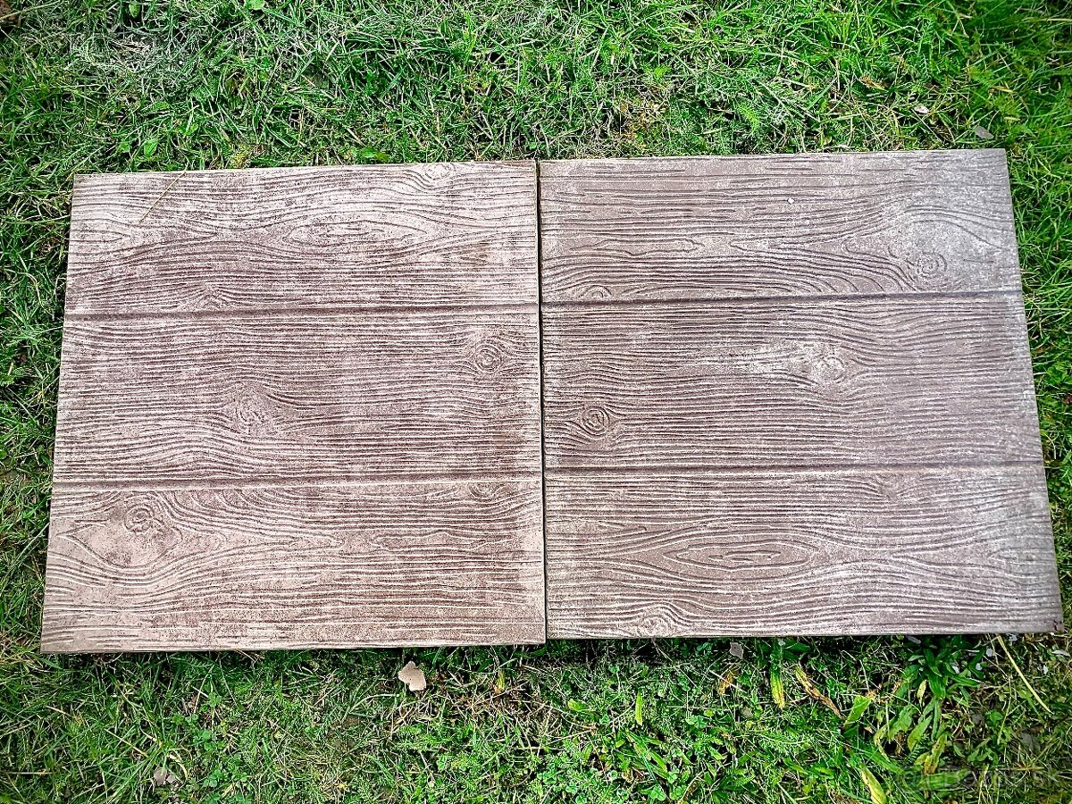 hneda dlažba,nášľap stvorec 3 dosky 40cm/40cm-5cm - 2