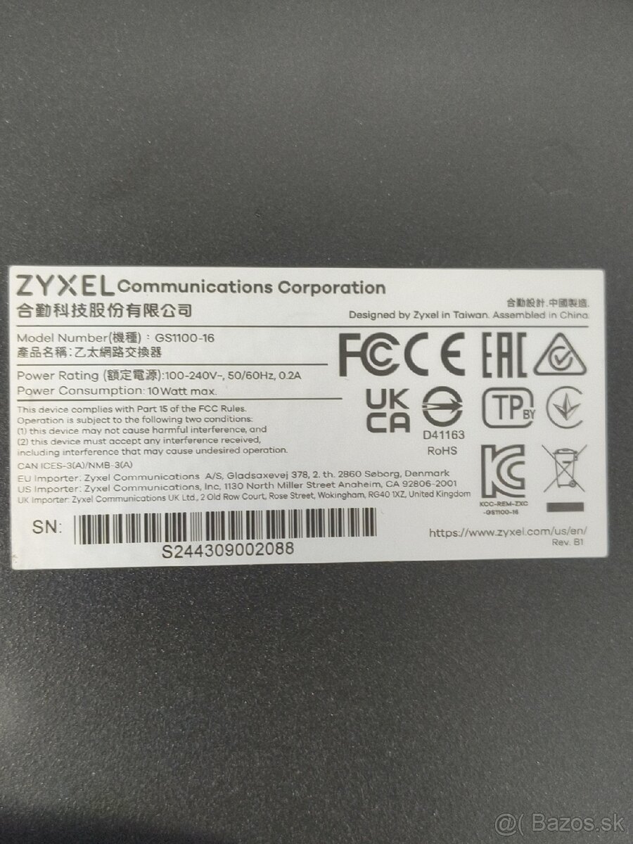 Zyxel GS1100-16 portovy switch - 2