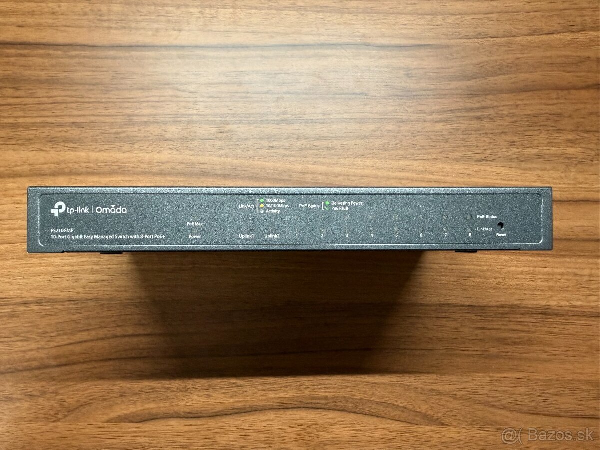TP-Link ES210GMP 10xGb (8xPOE+) switch - záruka do 08/2028 - 2
