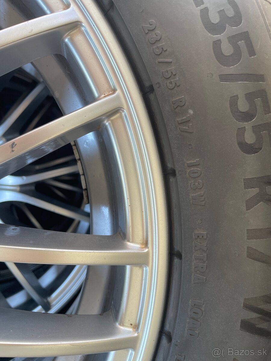 5x112 R17 Alu disky BORBET + Continental 235/55 R17 SADA,383 - 2