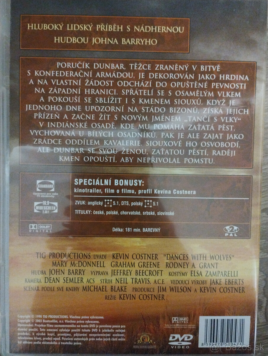 DVD film Tanec s vlkmi - 2