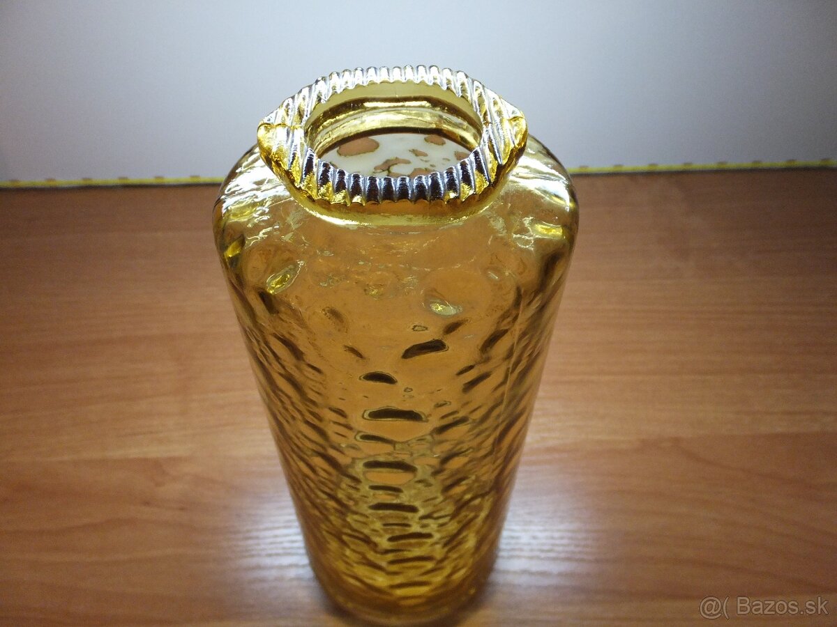 Retro ambrová pěkná velká váza. - 2
