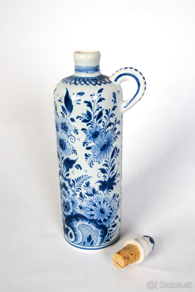 Starožitná delftská maľovaná fľaša - 2