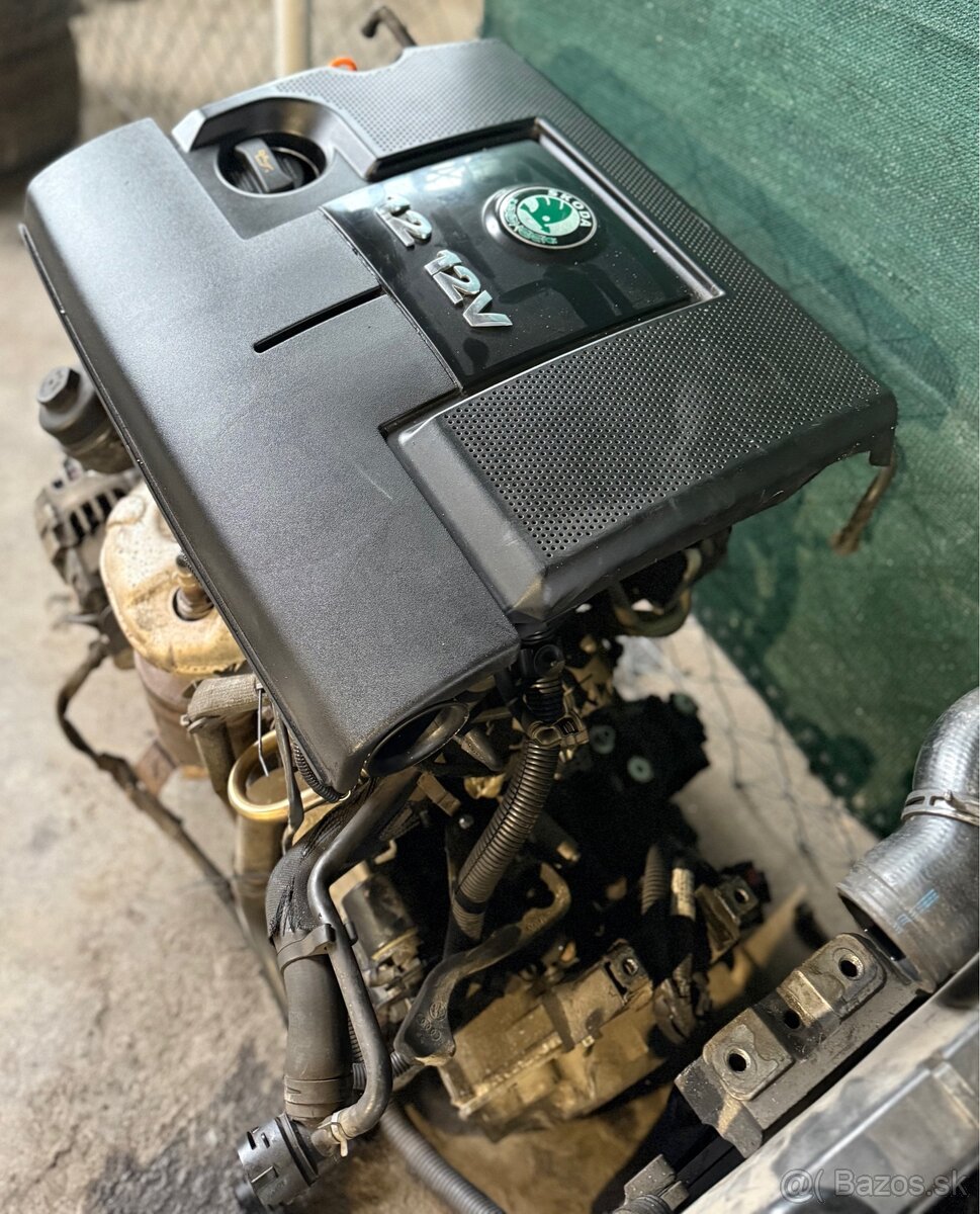 VW/SKODA/SEAT AZQ 1.2HTP, 47KW kompletný motor + prevodovka - 2