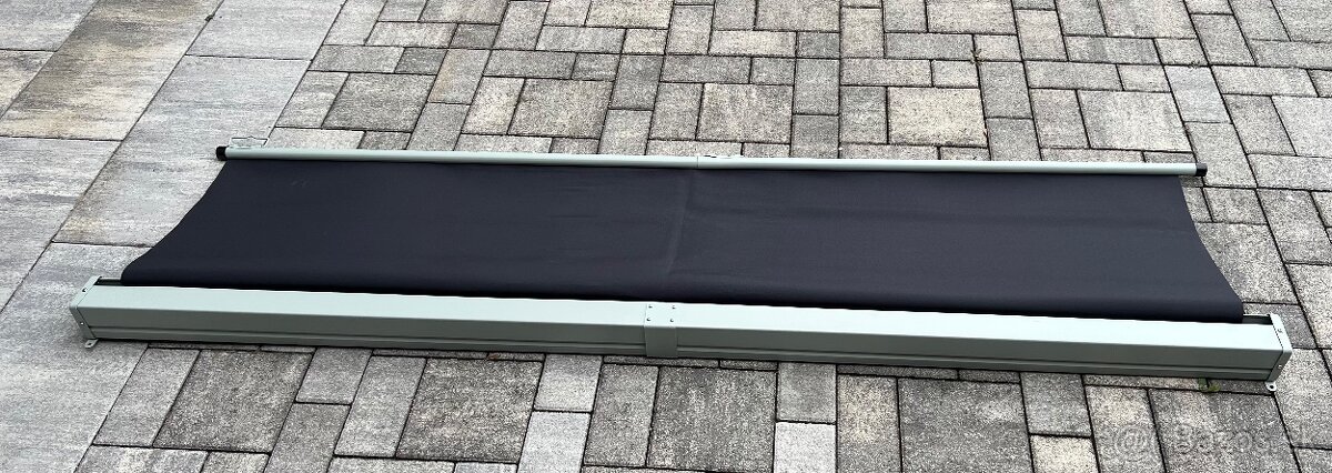 Bočná výsuvná čierna markíza 200x600cm - 2