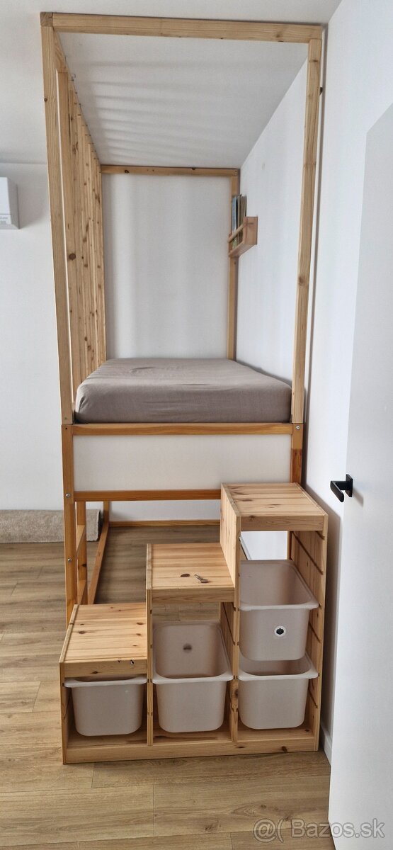 Detská poschodová posteľ KURA (IKEA) - 2