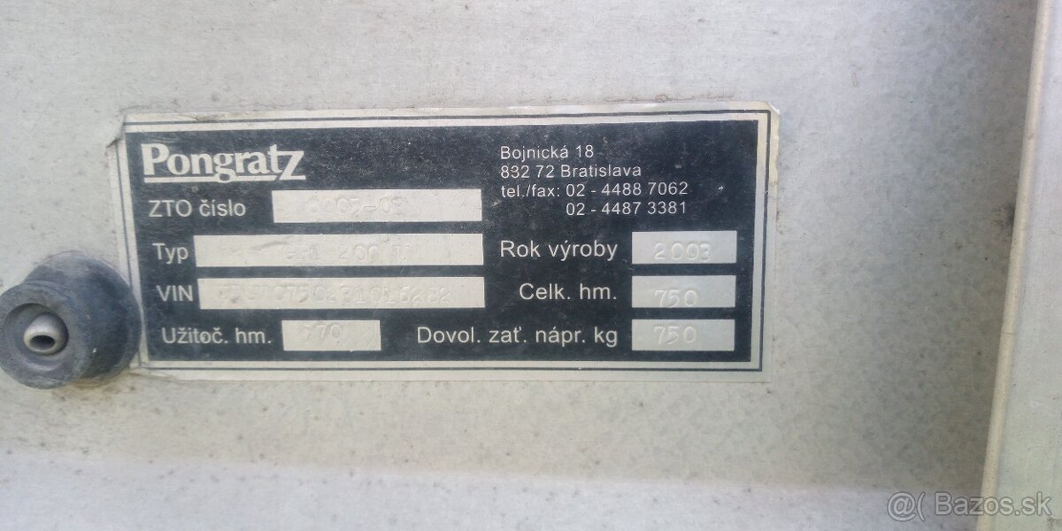 Pongratz, prívesný vozík - 2