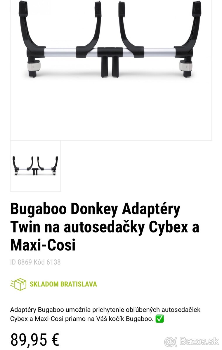 Adaptér na Bugaboo twin - 2