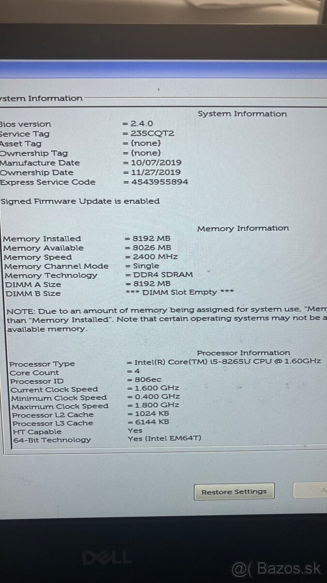 Predan notebook dell vostro i5 - 2