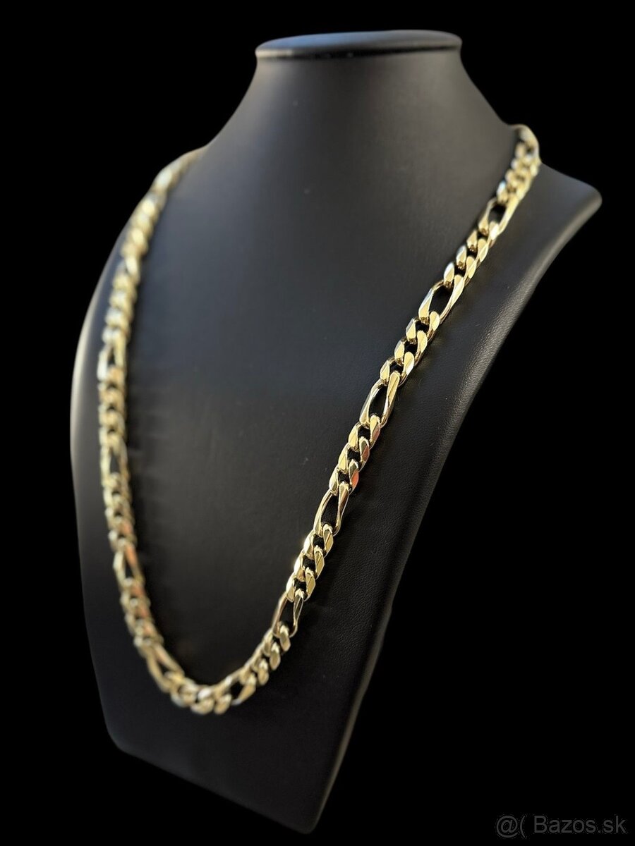 Zlatá reťaz - retiazka Figaro, 14k zlato 585 - 2