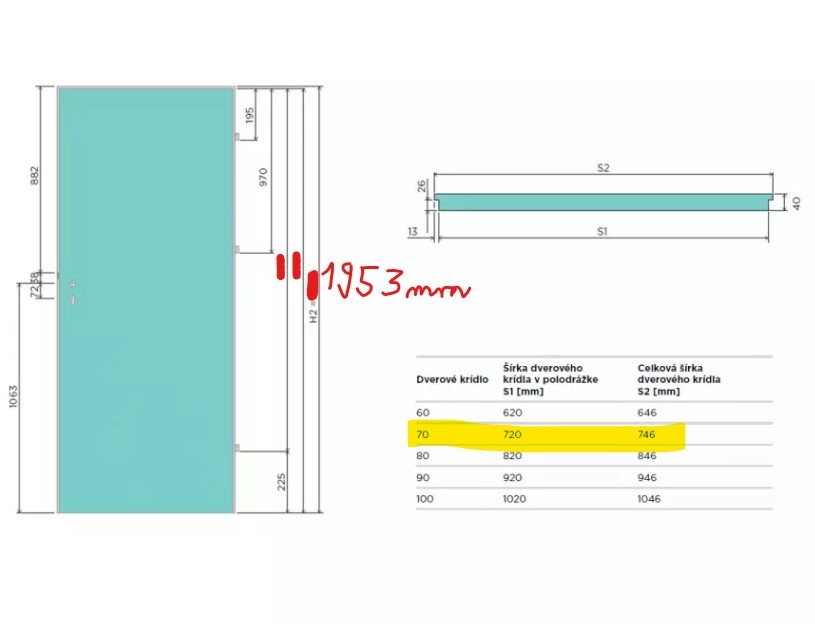 Interiérové dvere - biele, šírka 70 cm - 2